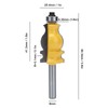 8mm Shank Handrail Milling Cutter Carbon Steel Line Molding Router
