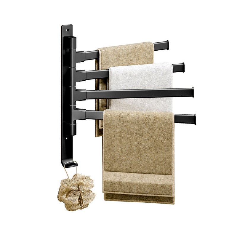 Swivel Towel Rack 5 Arm Swivel Towel Bar Wall Mounted