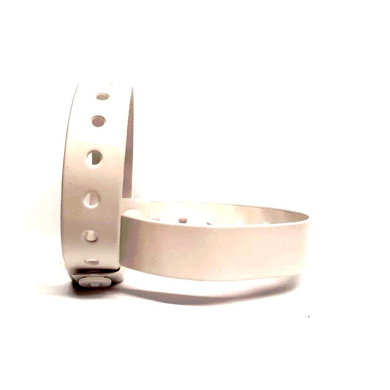 J&R Wristbands Vinyl Wristband 100-Piece Set (White)