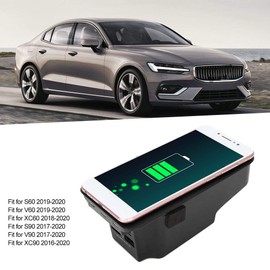 Inductive Phone Charging Pad, 15W Quick Charging Plate Induction Wireless Charger Tray Replacement Center Console Accessories Fit for S60/V60/XC60/S90/V90/XC90