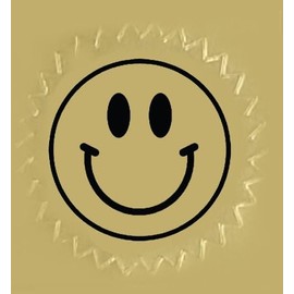 Hubco Smiley Face Gold Foil Stickers (3 Pages of 20 Stickers)