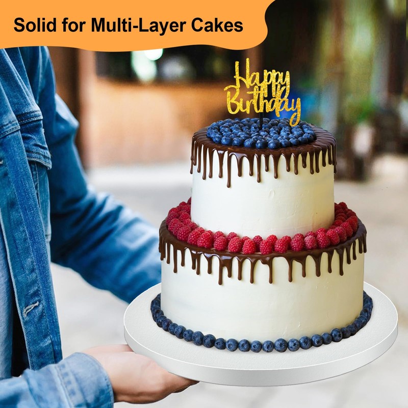 12 PCS Cake Drums 14 Inch Round, 1/2 Inch Thick
