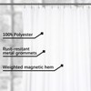 N&Y HOME Extra Wide Extra Long Fabric Shower Curtain Liner