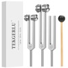 TEKGERLU Professional Therapeutic Tuning Forks Set - 128Hz 256Hz 512Hz