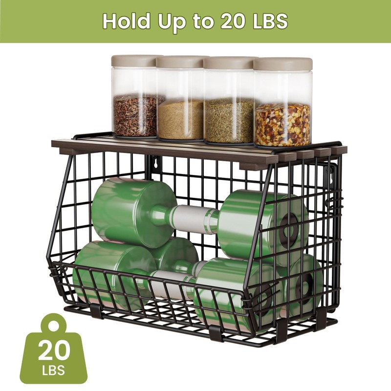 GGIU Wire Fruit Basket for Kitchen Storage: Hanging and Counter