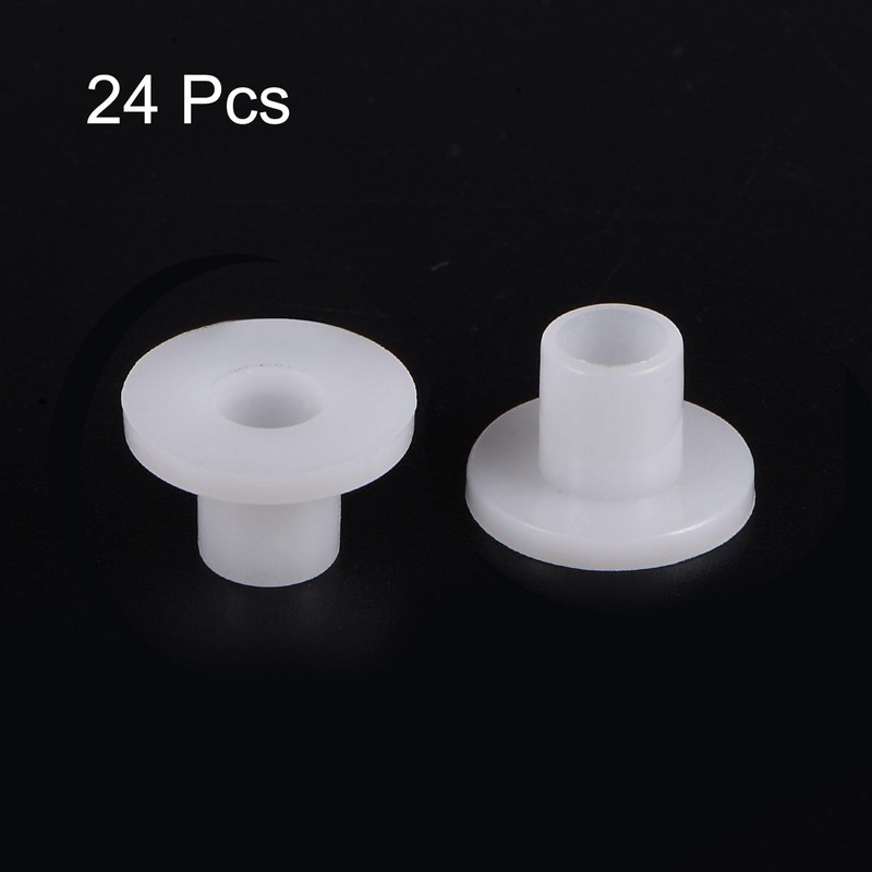 sourcing map 24pcs Flanged Sleeve Bearings Plastic Bushings ID 6mm