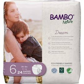 Bambo Nature Premium Baby Diapers - French/English Packaging, Size 6, 144 Count