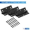 XFORT 3 Inch (75mm) Matt Black Ball Bearing Hinges, Steel