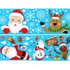 LONGTEN Christmas Windows Static Stickers Clings Santa Claus Snowman Deer