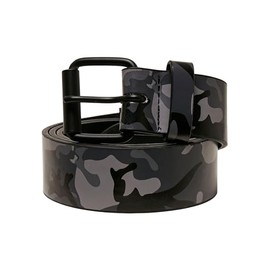 Urban Classics Unisex Synthetic Leather Camo Belt, Dark camouflage