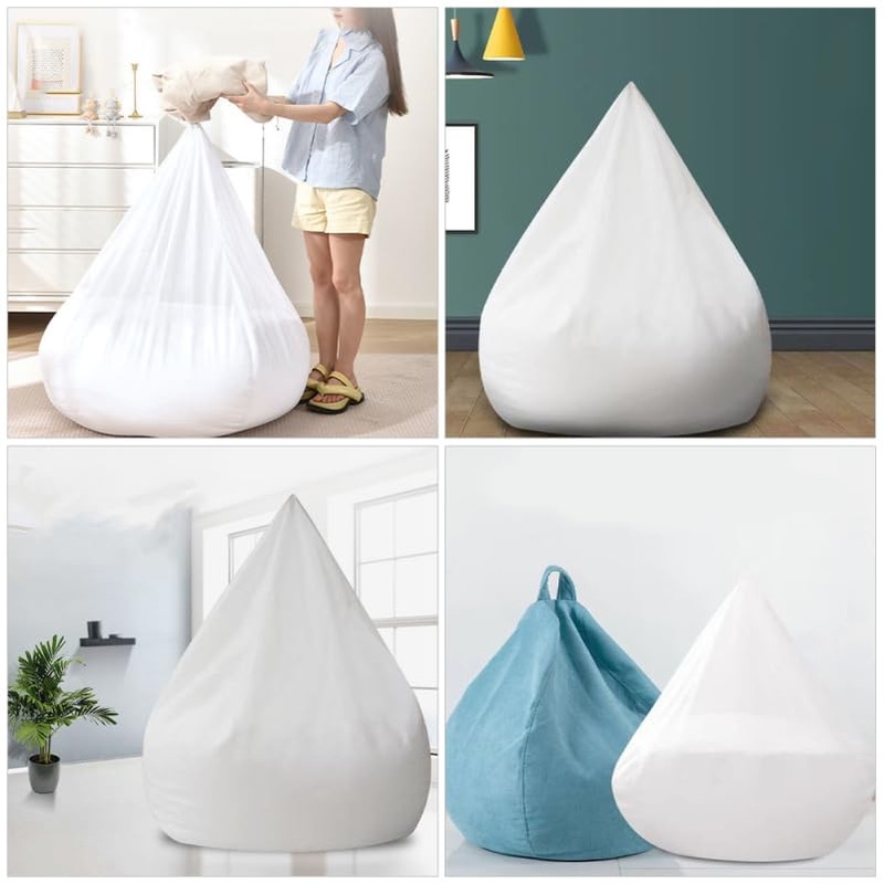 TOPPERFUN Fodera interna per pouf, 110 x 80 x 80