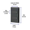 Volteck PA-APDO1-ELN, Placa armada negra 1 interruptor sencillo y 1