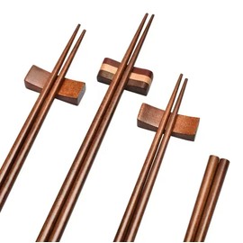 5 Pares de Palillos Chinos de para Comer de Madera Reutilizables para Restaurante o Cena Espacial en Casa