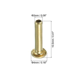 PATIKIL 2mm ID 4mm OD Brass Compression Insert, 12 Pack Insert Tube Support Compression Fitting Accessories Kit for Water Oil Air Pipe