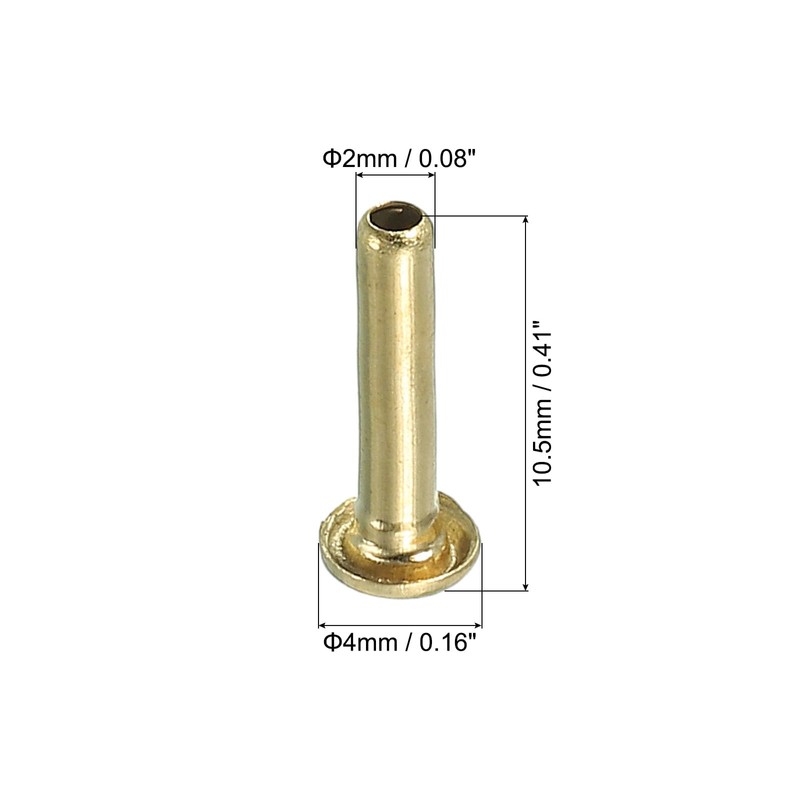 PATIKIL 2mm ID 4mm OD Brass Compression Insert, 12 Pack