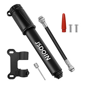 Bike Pump,Portable Bicycle Tire Pump, Aluminum Alloy Mini Bycicles Pumps Bike Tyre Pump,Compatible with Universal Presta and Schrader Valve Bicycle Pump,Ball Pump Needle/Frame Mount