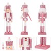 NOLITOY Christmas Nutcracker Soldier, 12 in Wooden Nutcracker Figure Pink