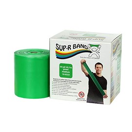 CanDo 10-6323 Sup-R Latex Free Exercise Band, 50 yd Roll, Green-Medium