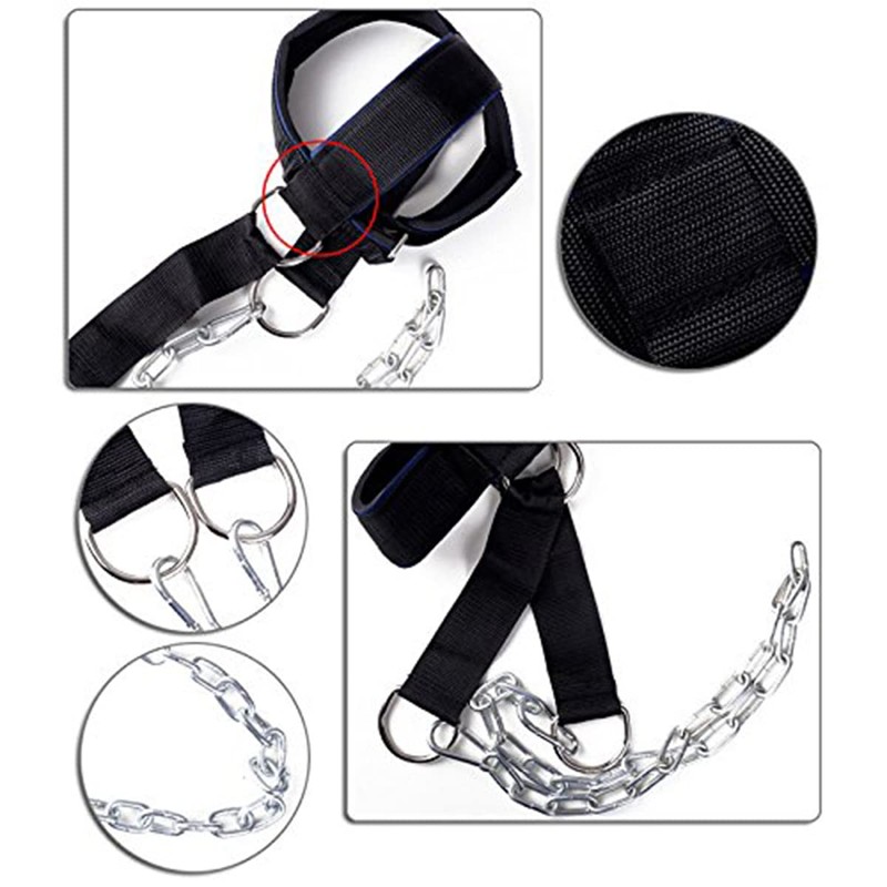 Fitness Head Neck Harness for Strength Training with Chain Adjustable