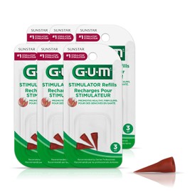 GUM Recambios de Estimulador de Puntas de Goma – 3 Unidades, Compatibles con Mango Permanente