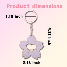 Cherry Blossom Keychain for Car Keys Cute Flower Keychain for Women Funny Bottle Opener Keychain for Backpack Purse Charms for Handbags Pink Sakura Key Ring for Bag Decoration Accessories Kawaii