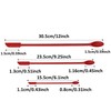 AUXBC 4Pcs Red Mini Silicone Spatula Set, Tiny Makeup Spatulas