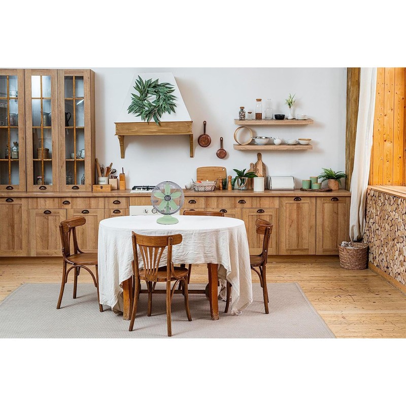 Good Housekeeping 92607 All-Metal 12" Retro Desk Office Table Fan