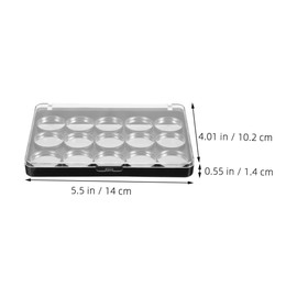 Baluue 2sets Empty Eyeshadow Boxes Plates for Blush and Eyeshadow Storage Compact and Portable Makeup Organizers for Travel