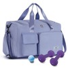 FIORETTO Women's Water-Resistant Gym Duffle Bag with Shoes Compartment, 37L