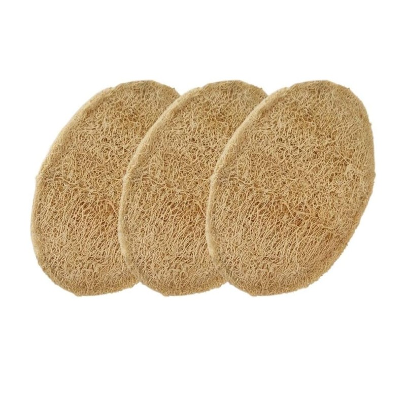 100% Organic Oval Shape Loofah Pack of 2|Exfoliating Bath Sponge
