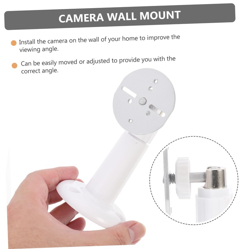 TEHAUX 2Pcs Adjustable Wall Mounted Security Bracket Swivel CCTV Holder