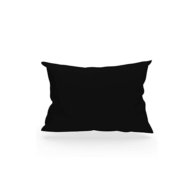 Soleil d'ocre Cotton Pillow Case, Black, 50 x 70 cm