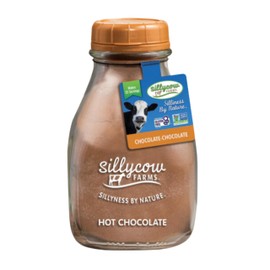 Sillycow Farms Hot Chocolate Mix Flavor | Rich Hot Cocoa Delight | Gluten-Free, Non-GMO, Dairy-Free | Nut-Free Certified Quality Cocoa Powder Blend | 16.9 Oz Reusable Glass Bottle - Pack of 1