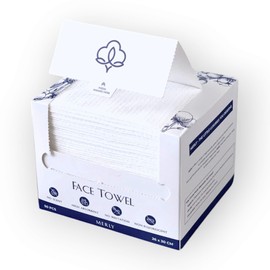 Merly™ Disposable Face Towels, Ultra-Soft, Durable for Daily Skincare and Travel Use, 50 pcs, 1 pack