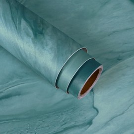 VaryStyle Blue Marble Contact Paper Peel and Stick Countertops Waterproof Marble Wallpaper for Bathroom 15.7"x118" Removable Self Adhesive Granite Contact Paper for Kitchen Counter Top Table Walls