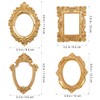 Cabilock 1 Set 4 Pcs Photo Frame Props Gold Picture