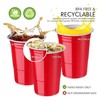 7STAR 100-Pack Disposable 16oz Red Plastic Cups – Heavy-Duty for