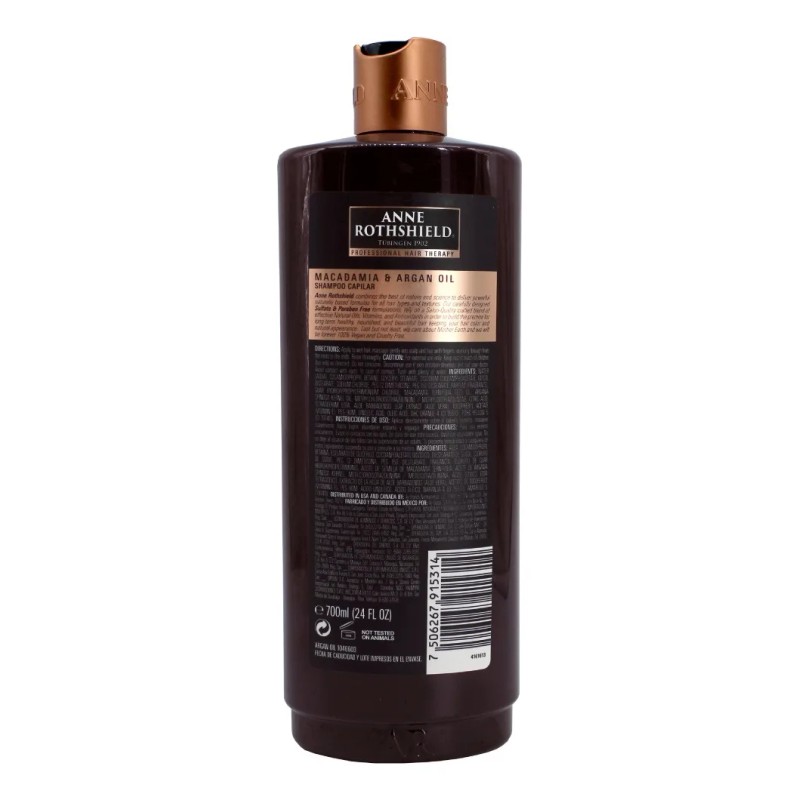Anne Rothshield Shampoo Macadamia Argan Oil 700ml