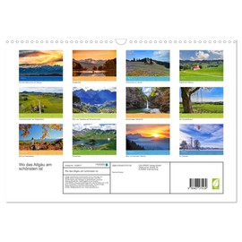 Wo das Allgäu am schönsten ist (Wandkalender 2026 DIN A3 quer), CALVENDO Monatskalender