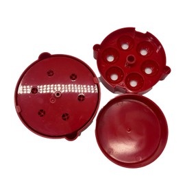 SUIOPPYUW Easy Squeeze Cherry Pitter Tool with Juice Containers for Red Green Cherries Cherry Remover with Collection Container, red