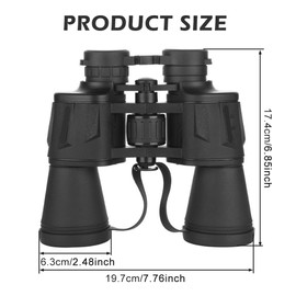 20x50 Binoculars Adults High Power Binoculars Large Eyepiece Binoculars Waterproof Binoculars Bird Watching Binoculars Portable Binoculars with BAK4 Prism FMC Lens for Travel Football Games Hunting