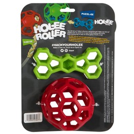 JW Hol-ee Holiday For Dogs, Treat Ball Dog Toy Throw Toy & Pull Toy - 2 Pack