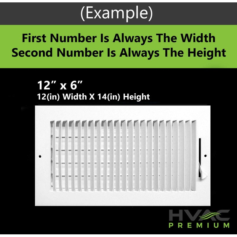 12" X 8" 1-Way AIR Supply Grille - Vent Cover