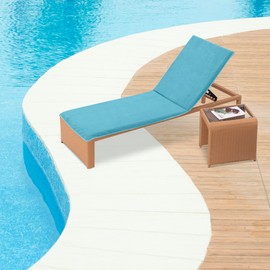 Jemidi Terry Cloth Protective Cover for Sun Loungers and Garden Recliners - 75 x 200 cm, turquoise