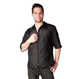 Ladybird Line Barber Zipper Jacket Ideal for Hair Stylists, Barbers, Groomers, Bleach Resistant and Water Resistant Black | Large