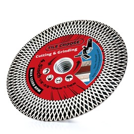 Diapro 4.5" Tile Cutting Blade Diamond Blade with Flange for Cutting and Grinding Porcelain Tile Granite Marble