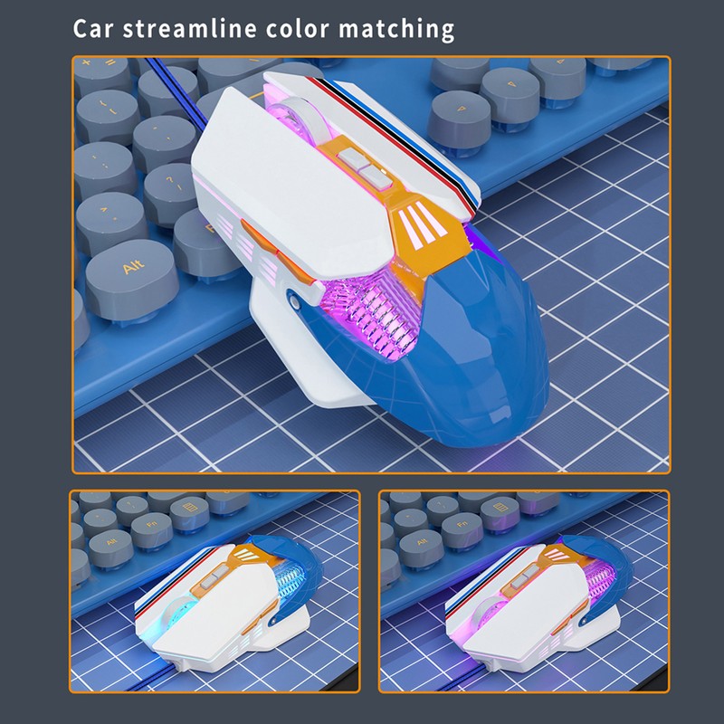 Wired Mouse Ergonomic RGB Backlit Adjustable DPI 7 Programmable Keys