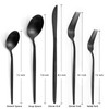 60 Piece Silverware Set,Matte Black Flatware Set,Stainless Steel Cutlery Set