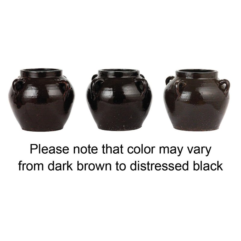 Creative Co-Op Found Decorative Clay Jar, Espresso