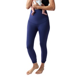 Ingrid and Isabel Basics Postpartum Compression Leggings - Postpartum Leggings for Tummy Control & Support Navy S